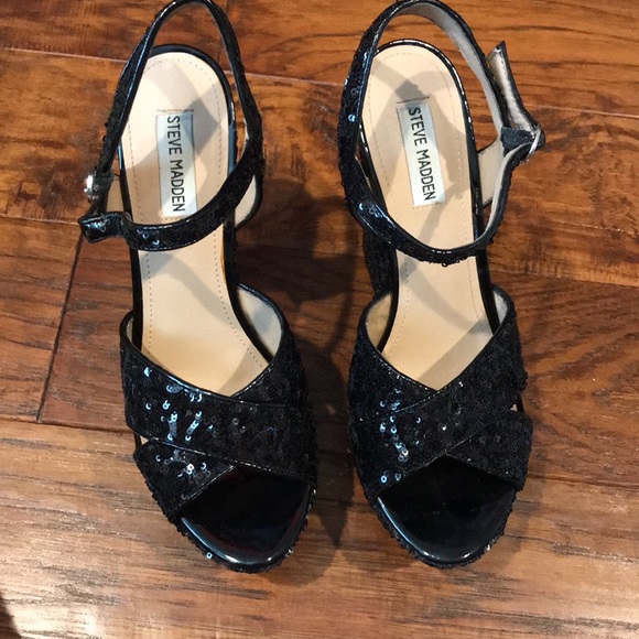 Steve Madden Sequin Wedge Heels - Picture 2 of 3
